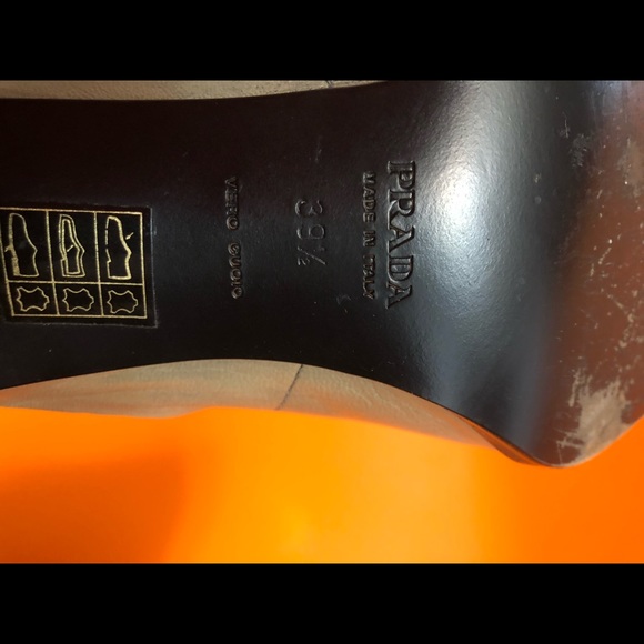 Prada 2000s Square Toe Heels Y2K gray leather - Picture 14 of 16